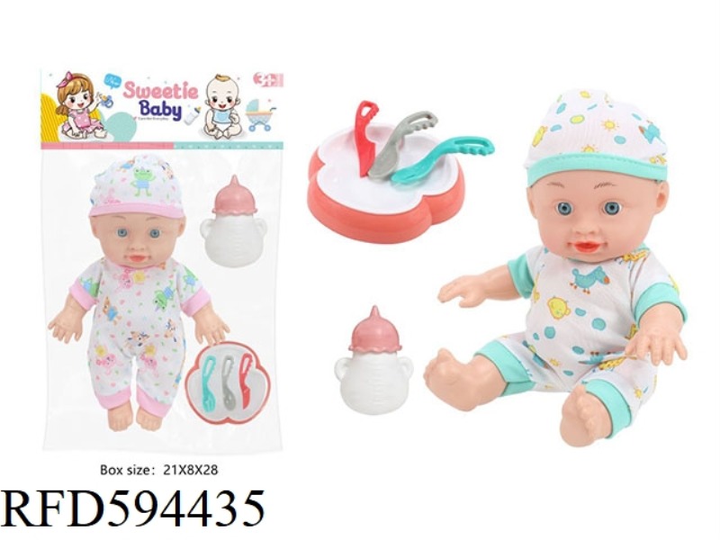 9 INCH EMPTY DOLL 4 IC+ BOTTLE+KNIFE AND FORK SPOON