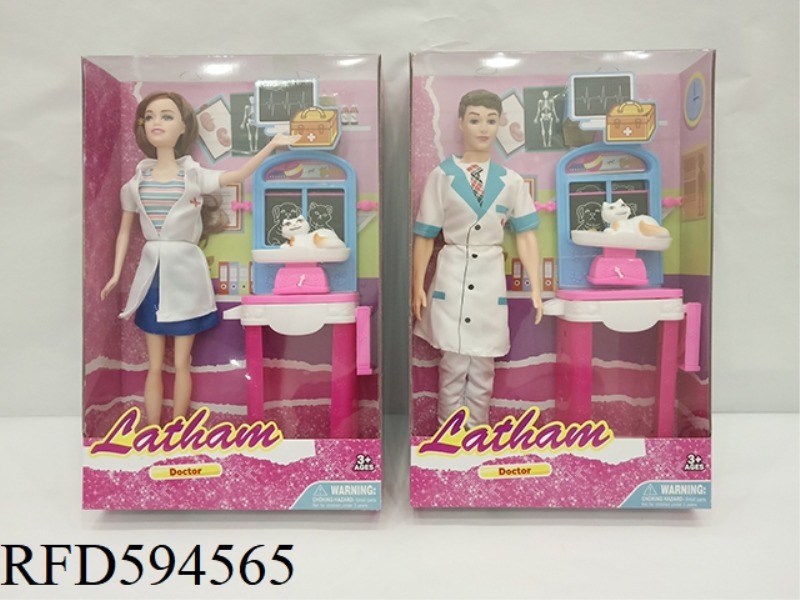 11.5 INCH BARBIE DOLL, DOCTOR THEME SUIT (2 MIXED)