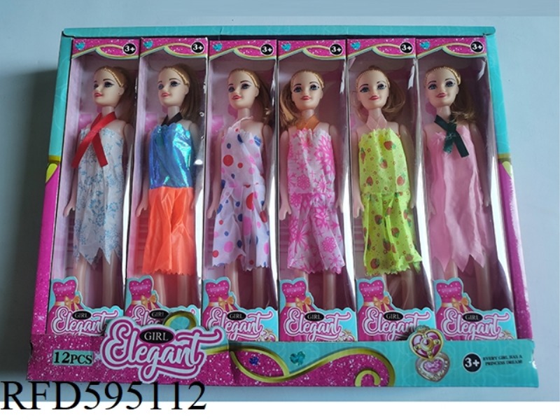 11 INCH NAKED PONYTAIL FASHION DOLL SIX MIXED IN 12PCS