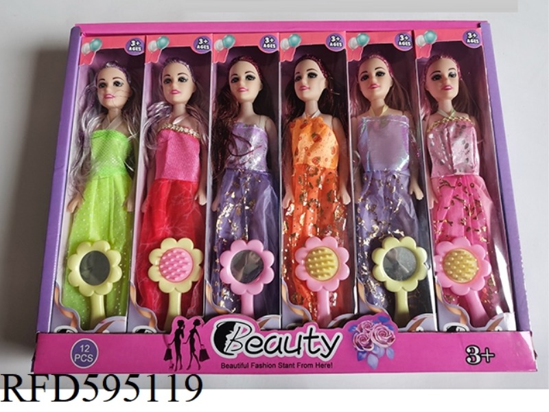 11-INCH EMPTY-HANDED BIG WAVE FASHION DOLL SIX MIXED IN 12PCS