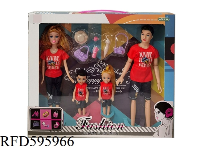 11.5 INCH REAL HANDS A FAMILY OF FOUR BARBIE REAL 11 JOINT MEN WITH CAMERA BLISTER.
