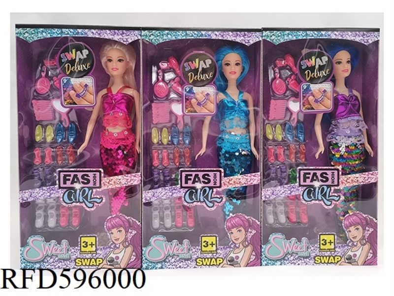 11.5 INCH REAL HANDS BARBIE FASHION FISH WITH SHOES BLISTER 3 MIXED 