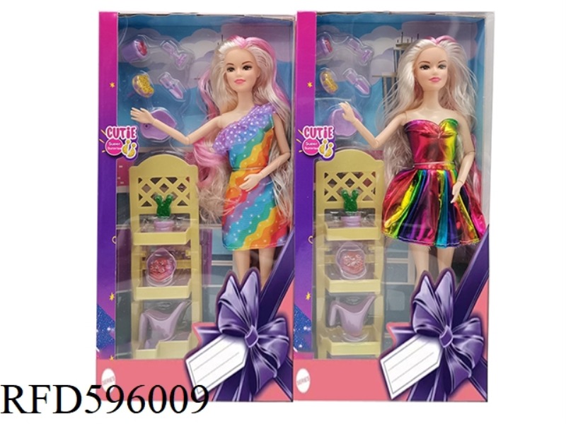 11.5-INCH REAL 9-JOINT FASHION DRESS BARBIE WITH BLISTER 2 MIXED.