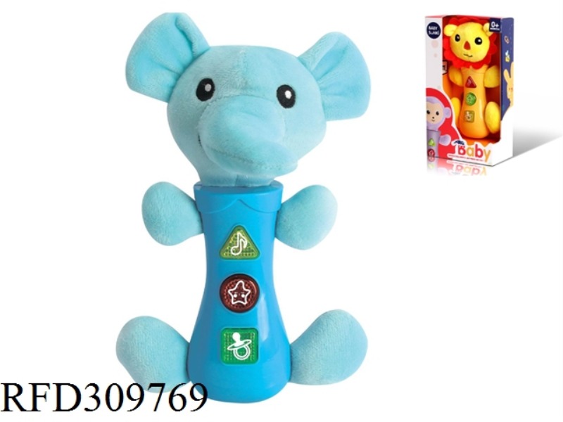 20CM PLUSH PUZZLE ELEPHANT WITH LIGHT AND MUSIC