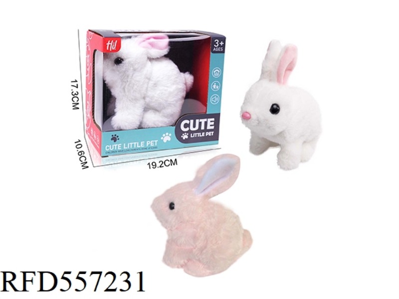 ELECTRIC PLUSH RABBIT 2 COLOR MIX (WITH CRAWLING AND SOUND)