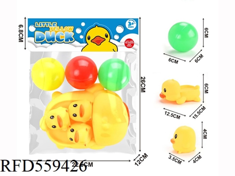 MOTHER BREAD DUCK WITH 3 COLOR BALLS
