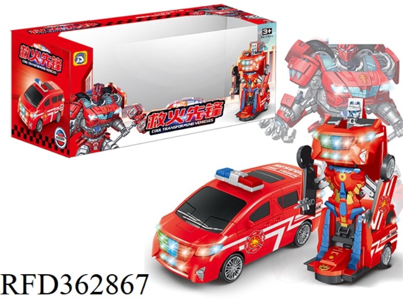ELECTRIC UNIVERSAL DEFORMATION FIRE TRUCK (LIGHT AND MUSIC)
