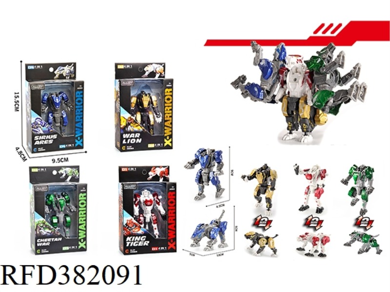 FOUR-IN-ONE TRANSFORMING BEAST (HUMANOID PACKAGING)