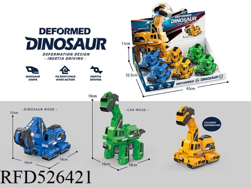 COLLISION DEFORMATION BRACHIOSAURUS EXCAVATOR