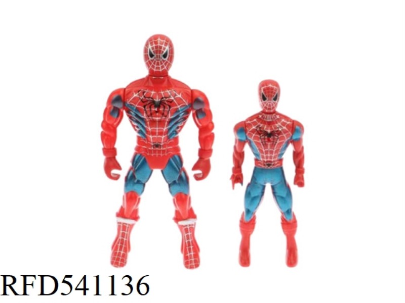 TWO LARGE AND SMALL SPIDER-MEN