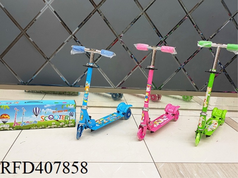 VARIETY OF PATTERNS THREE-WHEEL SCOOTERS (WITH LIGHTS)