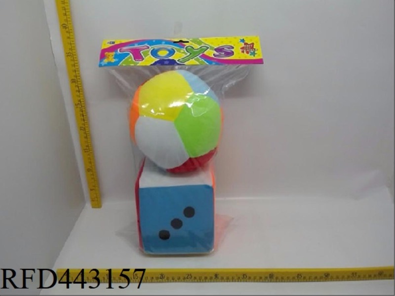 6-INCH CLOTH DICE WITH COLORED BALLS