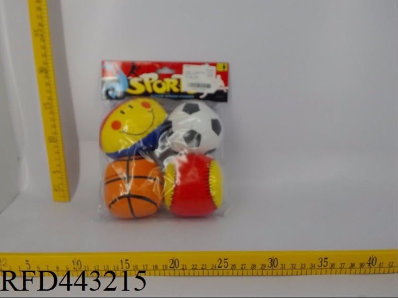 3.5-INCH SET OF FOUR + FOOTBALL