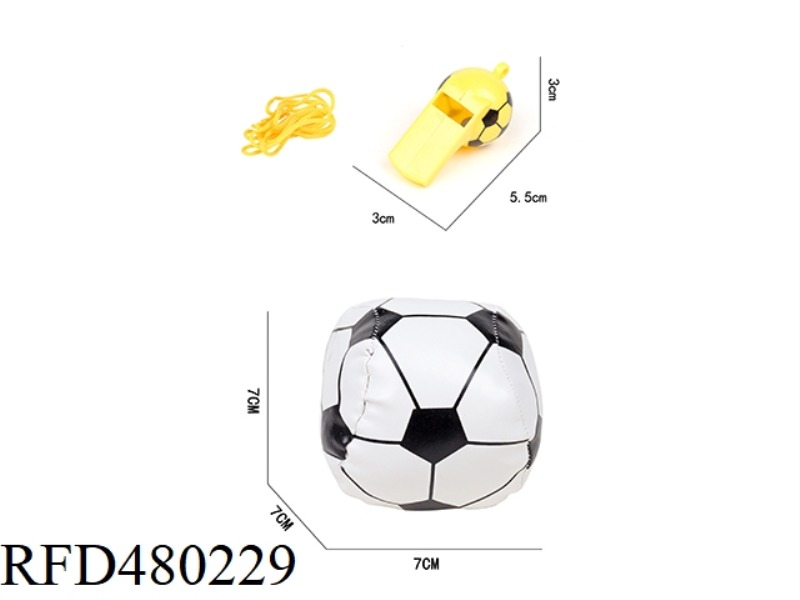 3 INCH FOOTBALL + WHISTLE