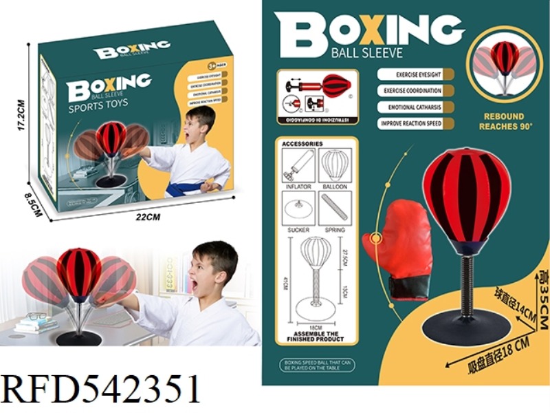 14CM TABLE BOXING BALL AND ONE RIGHT GLOVE