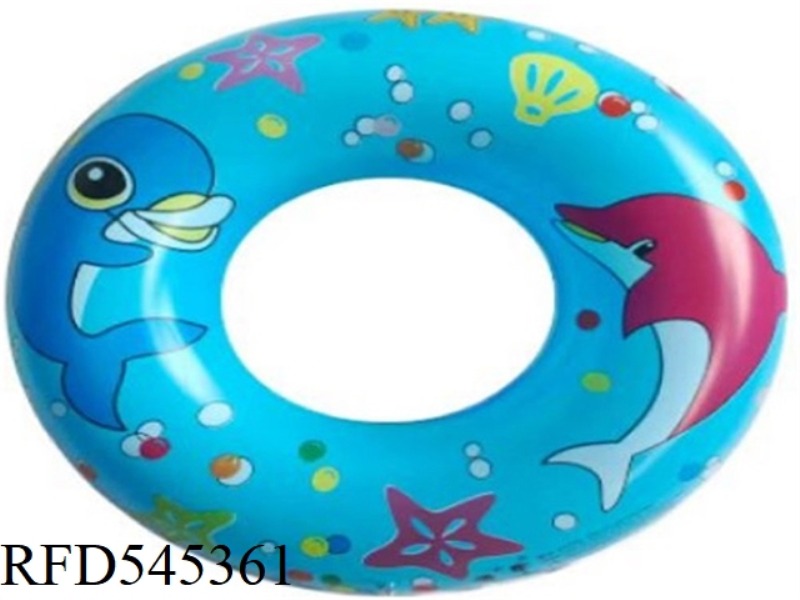 4 FISHCLOTH RINGS - DOUBLE DOLPHIN (BLUE) INFLATABLE SWIMMING RINGS