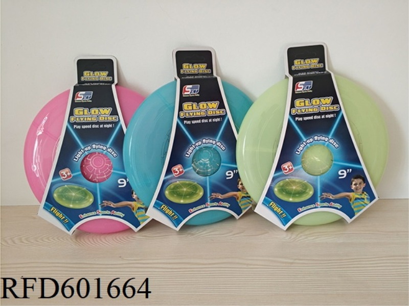 23CM LUMINOUS FRISBEE WITH LIGHT (ELECTRIC INCLUDED)