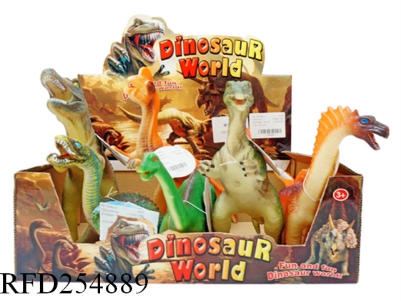 DINOSAUR WITH WHISTLE 6PCS