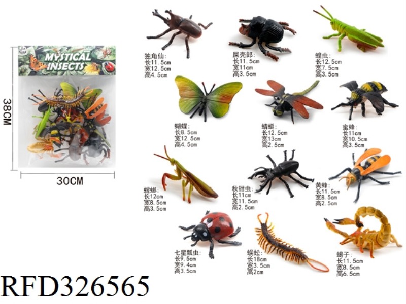 INSECTS 12 PCS