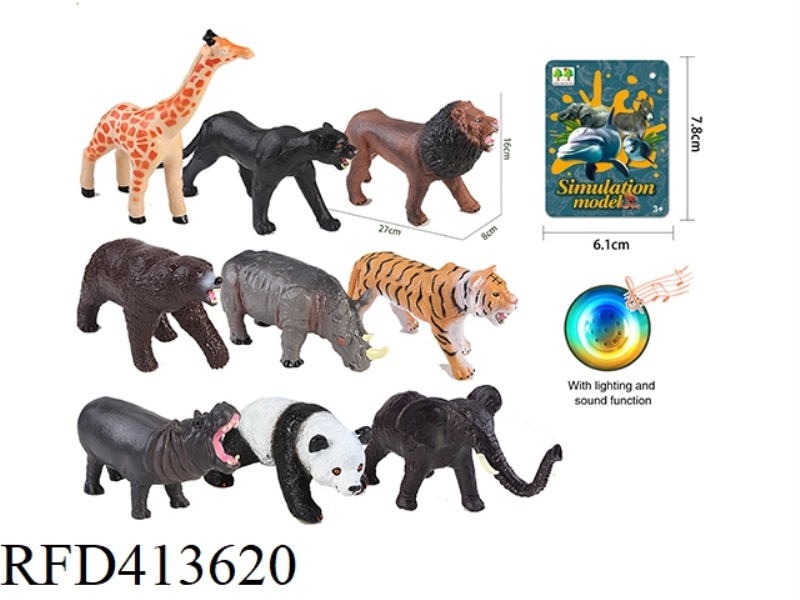 VINYL RUBBER-FILLED FOREST ANIMALS (30CM) 9 TYPES ASSORTED
