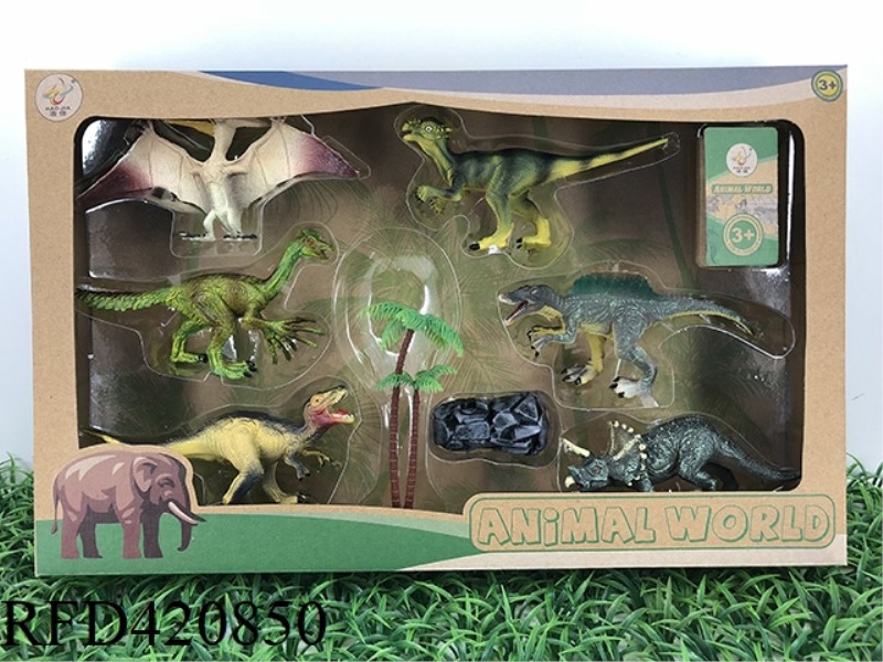 6 7-INCH SOLID DINOSAURS 2 ASSORTED