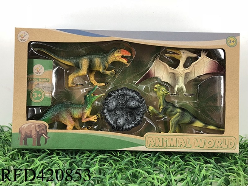 4 7-INCH SOLID DINOSAURS