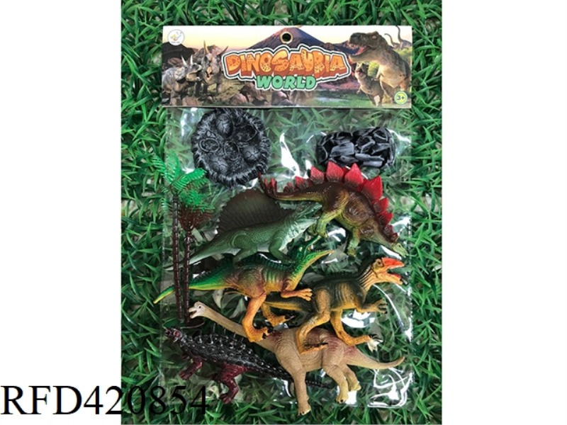 6 7-INCH SOLID DINOSAURS 2 ASSORTED