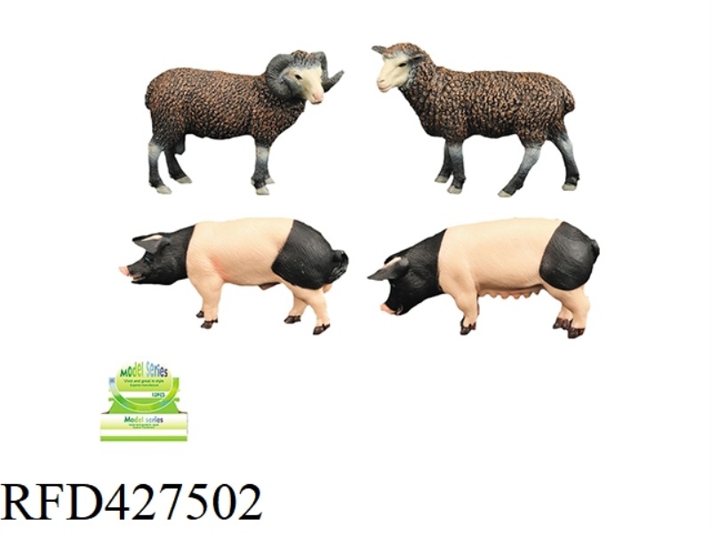 SIMULATION MODEL FARM ANIMALS 24PCS