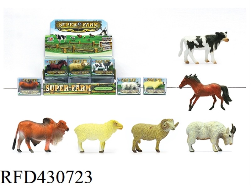SOLID FARM ANIMALS 24PCS