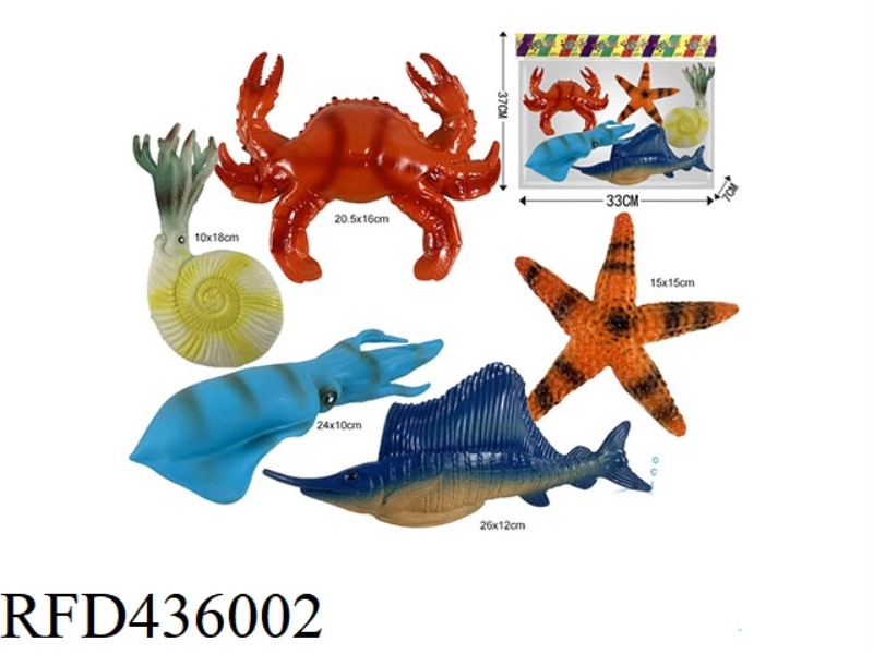 5 SEA ANIMALS IN BAGS
