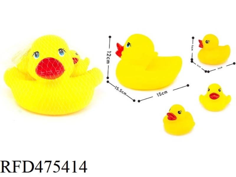 DUCK MOTHER AND SON SET WITH BIG WINGS (LARGE + SMALL 4 PIECES)