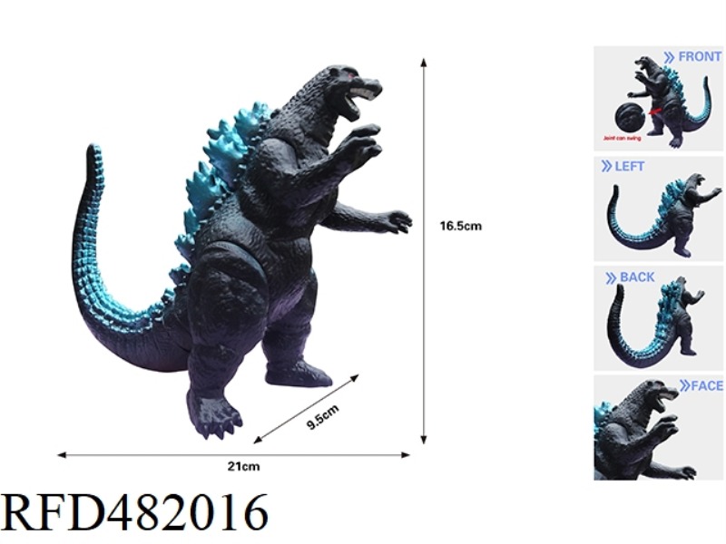 SMALL GODZILLA - ICE BLUE (HANDS AND FEET CAN BE ROTATED)
