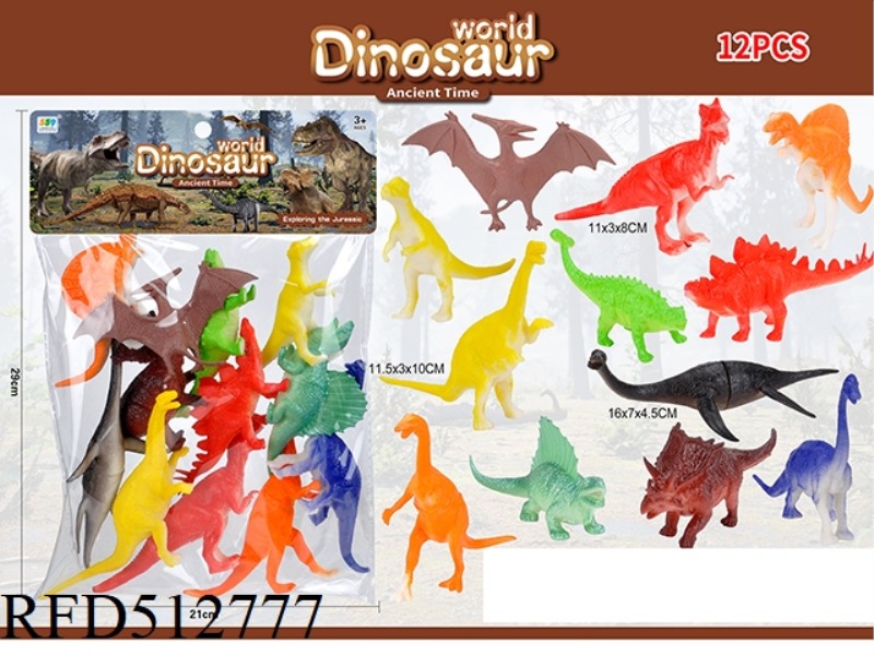 12 SETS OF THE WORLD OF DINOSAURS