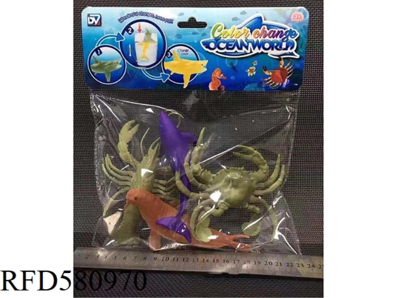 4.5 INCH COLOR-CHANGING MARINE ANIMALS 4 SEAWEED 2 TREES
