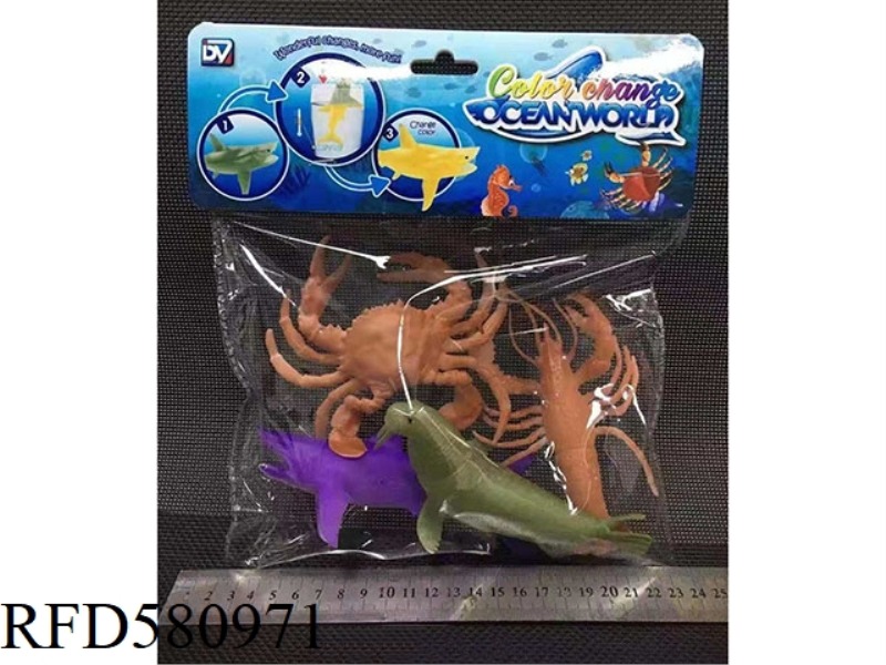 4.5 INCH COLOR-CHANGING MARINE ANIMALS 4 SEAWEED 2 TREES
