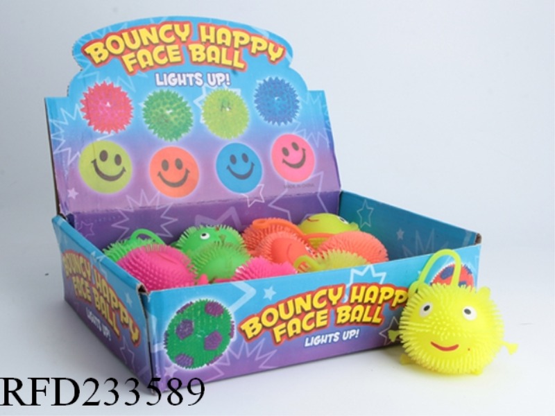 FLASHING LIGHT BOUNCY BALL WITH TIGHTROPE