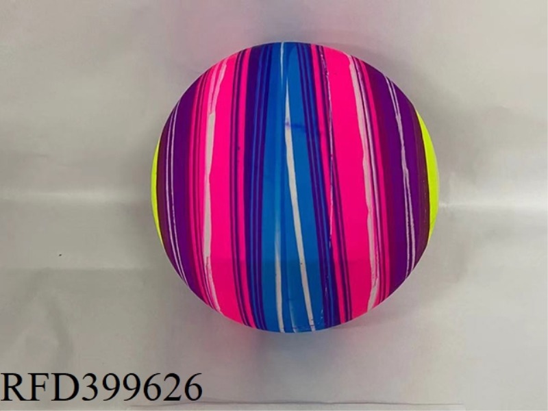 24CM FLUORESCENT INK ALL-PRINTED BALL (STRIPE)