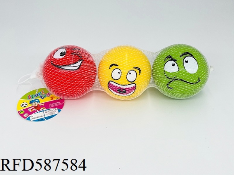 3-INCH SMILEY FACE THREE-PACK