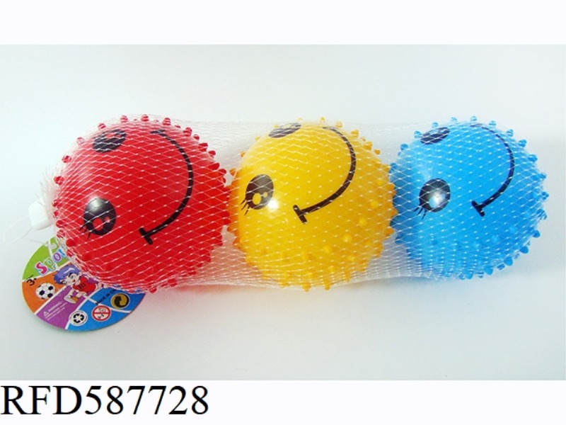 3-INCH SMILING FACE MASSAGE BALL