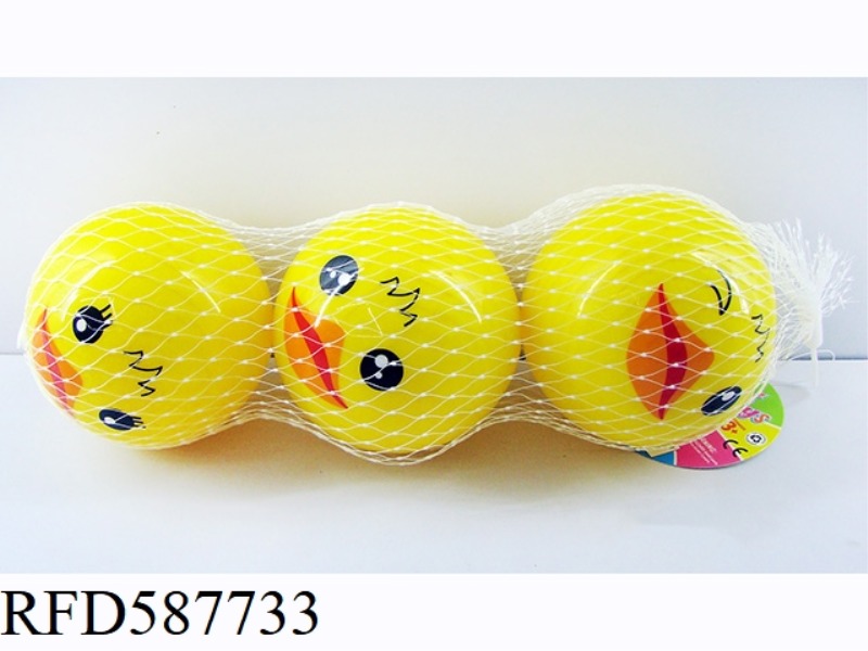 3 INCH YELLOW DUCK TOY BALL