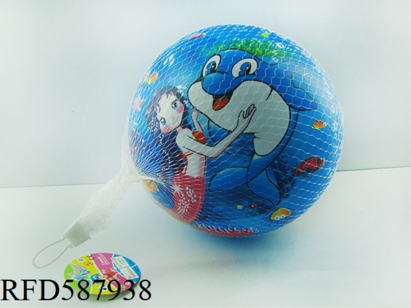 9-INCH MERMAID AND DOLPHIN ALL-PRINTED BALL