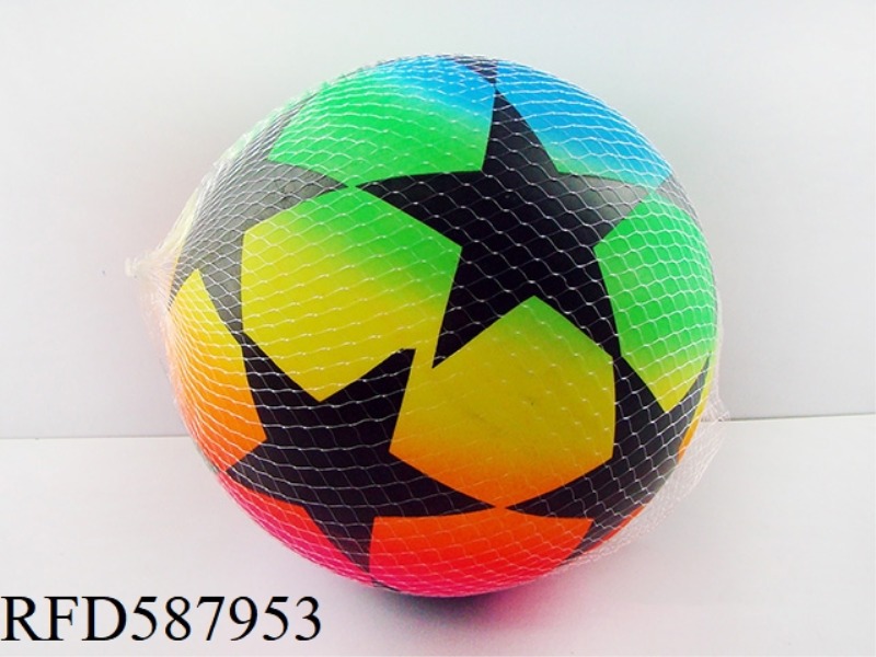 9 INCH RAINBOW FIVE-POINTED STAR BALL