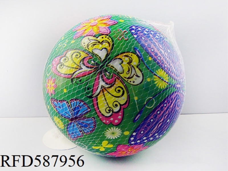 9-INCH BUTTERFLY AND FLOWER ALL-PRINTED BALL