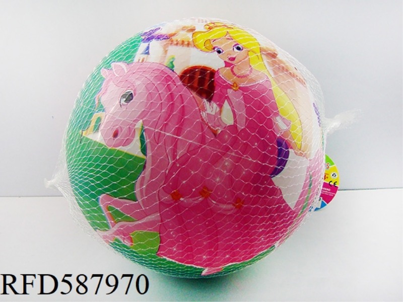 9-INCH GIRL AND PONY ALL PRINTED BALLS