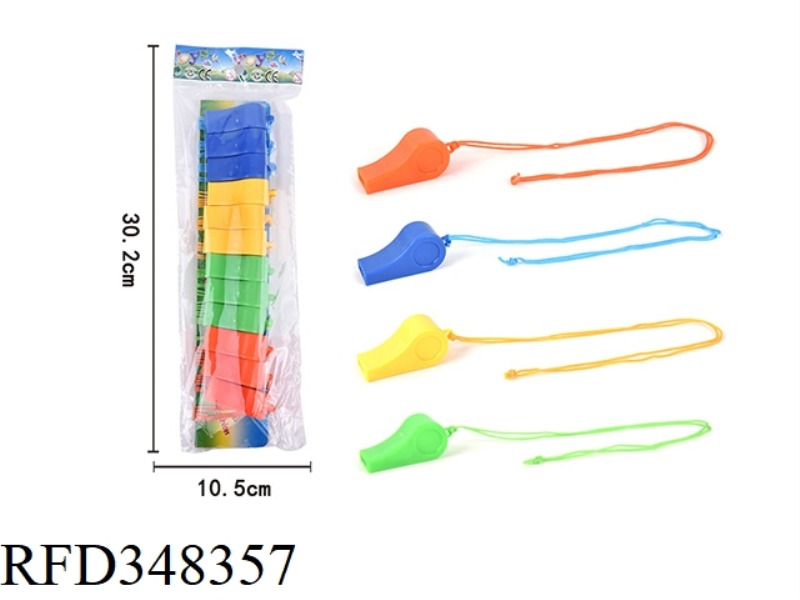 12 COLORFUL WHISTLES