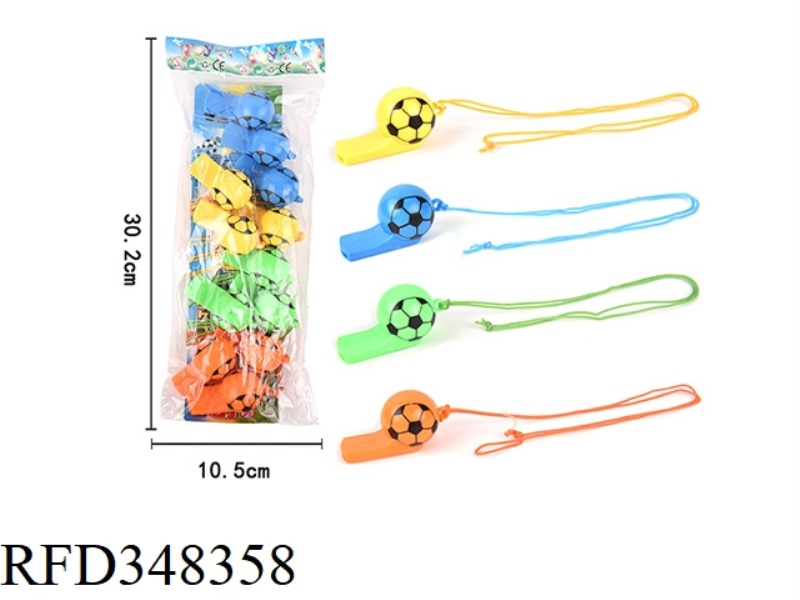 12 COLORFUL FOOTBALL WHISTLE