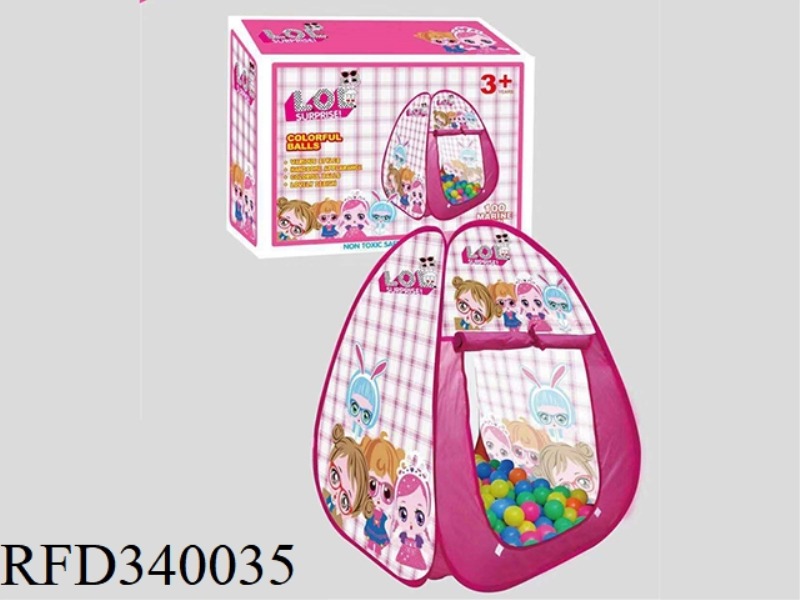 SURPRISE DOLL TENT WITH 100 OCEAN BALLS