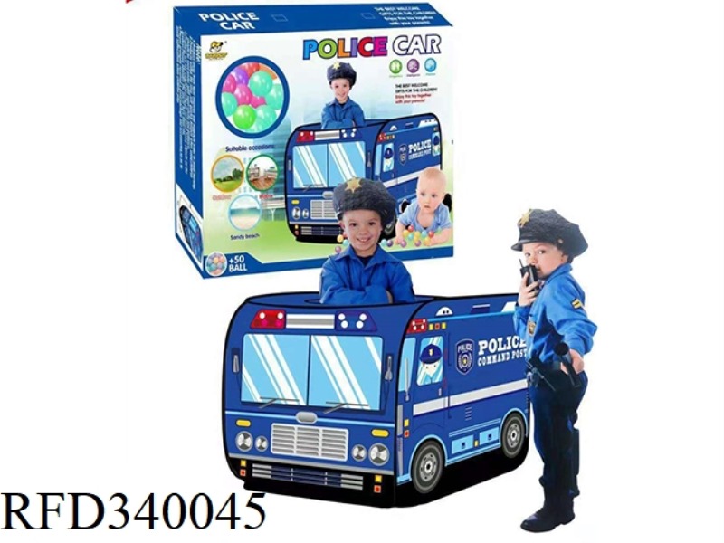 CHILDREN'S POLICE TENT WITH 50 BALLS