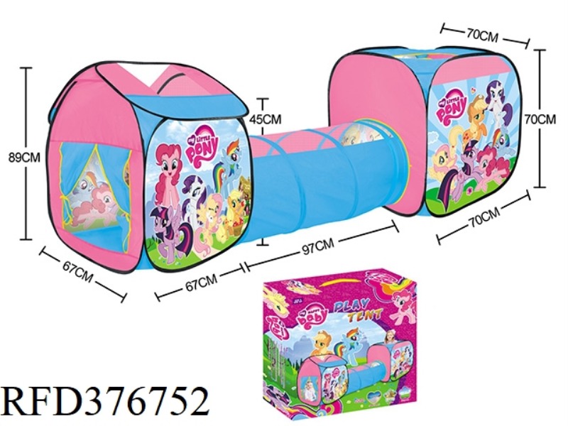 THREE-IN-ONE MY LITTLE PONY GAME HOUSE FITTED TUNNEL CLIMBING TUBE TENT