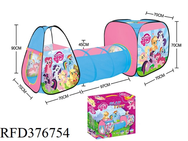 THREE-IN-ONE MY LITTLE PONY TENT FITTED TUNNEL CLIMBING GAME HOUSE